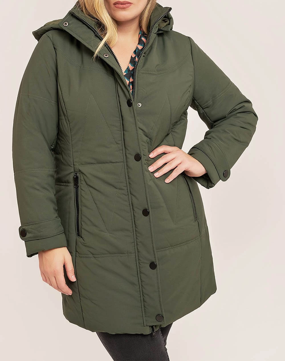 ΑΝΔΡΑΣ PARABITA Μπουφάν με κουκουλα Khaki 3 ΑΝΔΡΑΣ PARABITA Μπουφάν με κουκουλα Khaki