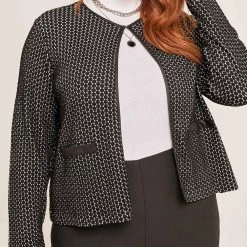 ΑΝΔΡΑΣ PARABITA Ζακέτα κοντή ζακάρ με λεπτομερειες δερματίνης Black