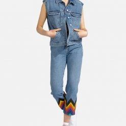 ΑΝΔΡΑΣ WRANGLER RETRO VEST KABEL ΓΥΝΑΙΚΕΙΟ DENIM JACKET DenimBlue -ΓΥΝΑΙΚΑ ΡΟΥΧΑ ΠΑΝΩΦΟΡΙΑ Εκπτώσεις 9010AWRAN3100001 DenimBlue 3