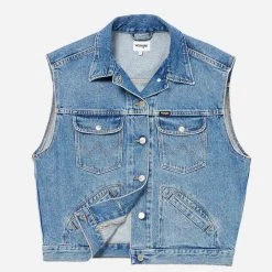 ΑΝΔΡΑΣ WRANGLER RETRO VEST KABEL ΓΥΝΑΙΚΕΙΟ DENIM JACKET DenimBlue -ΓΥΝΑΙΚΑ ΡΟΥΧΑ ΠΑΝΩΦΟΡΙΑ Εκπτώσεις 9010AWRAN3100001 DenimBlue 4